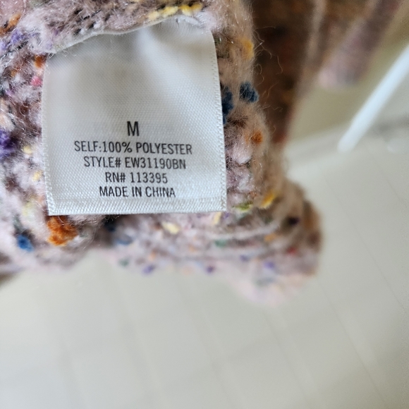 Nwot Harper Heritage Cable Knit Confetti Crewneck Sweater - Picture 7 of 9